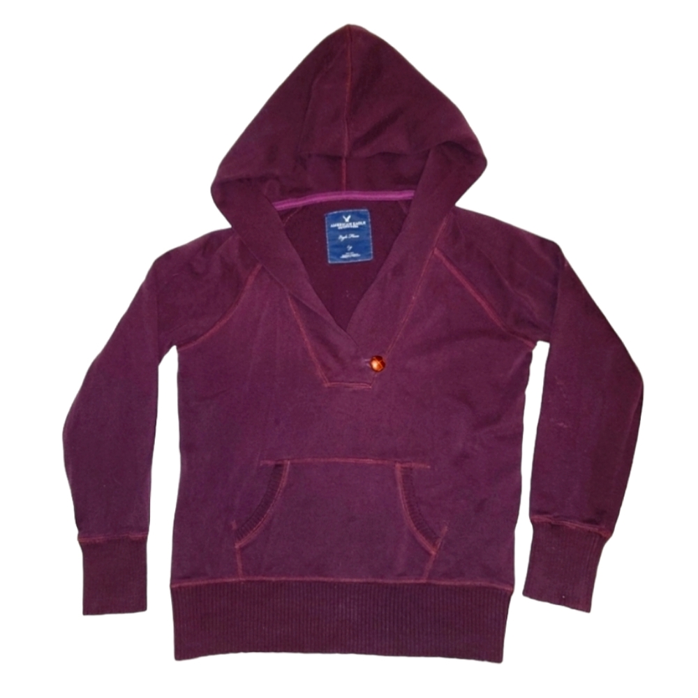 American Eagle Purple Sweatshirt Hoodie Top